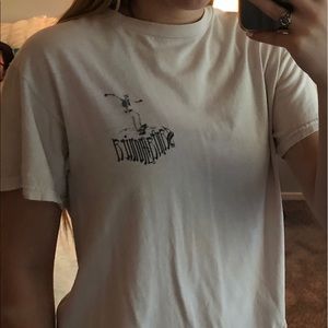 brandy melville t shirt crop top with skeletons